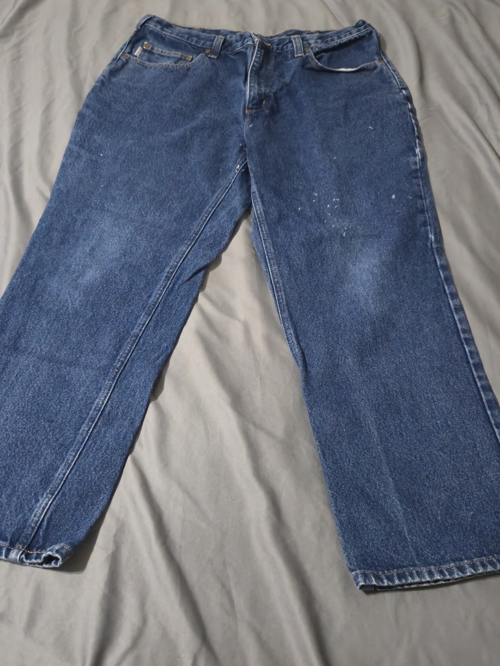Carhartt Jeans Men 36x28 Relaxed Fit Blue Denim Straight 6803257-6  B44 Chore